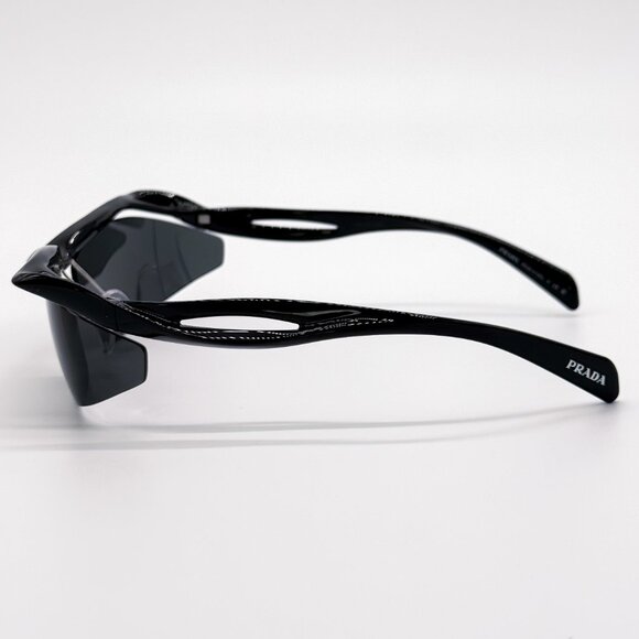 NEW PRADA PRA25S 1AB5S0 SUNGLASSES SPR A25 WOMEN OVAL BLACK PR A25S 1AB5S0 main image 7